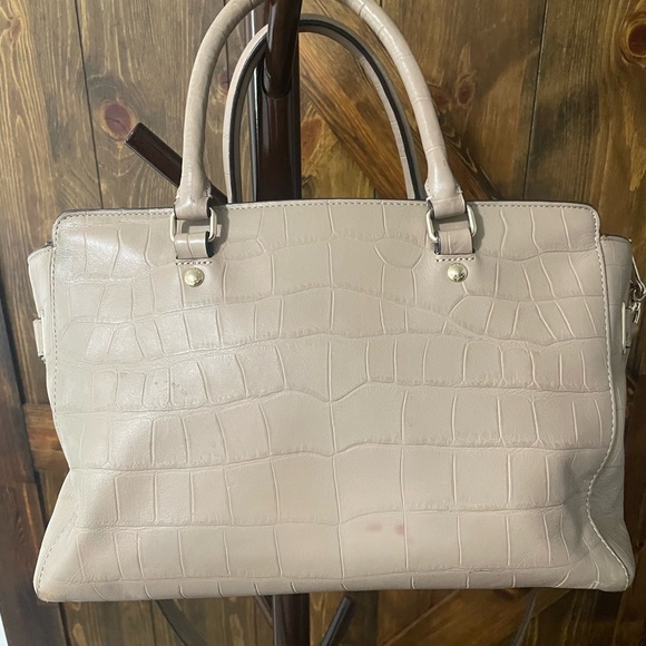 Coach 37099 Blake Carryall Croc Embossed Satchel Swagger Stone Beige Leather - Picture 3 of 10